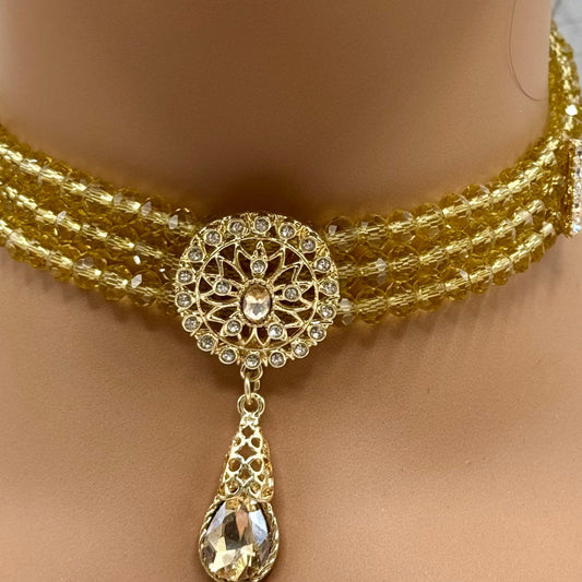 Parure ras du cou Champagne