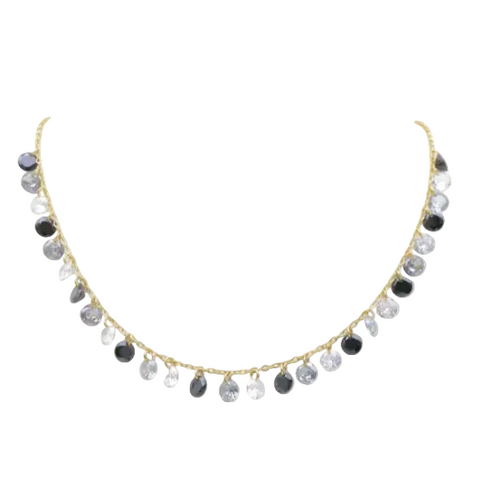Collier fin bleu